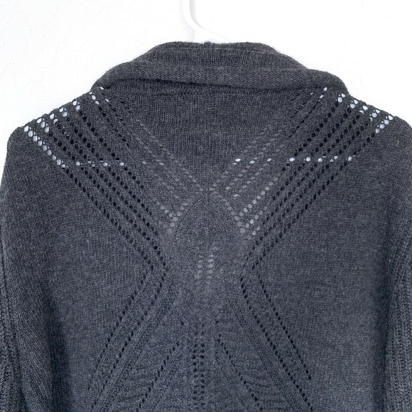 Ethereal Paper Crane Gray Knit Cardigan Sweater - Picture 6 of 8